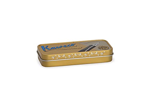 Kaweco BRASS SPORT Fountain Pen I Exclusive Brass Fountain Pen for Ink Cartridges Including Retro Metal Box I Fountain Pen 13 cm I Nib: F (Fine)