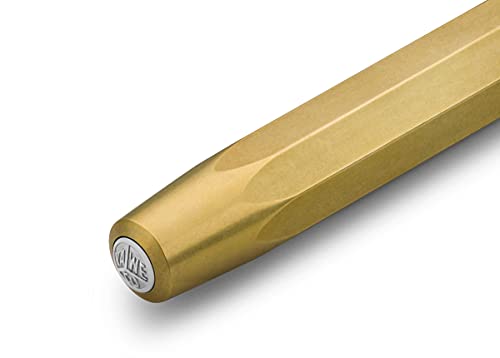 Kaweco BRASS SPORT Fountain Pen I Exclusive Brass Fountain Pen for Ink Cartridges Including Retro Metal Box I Fountain Pen 13 cm I Nib: F (Fine)