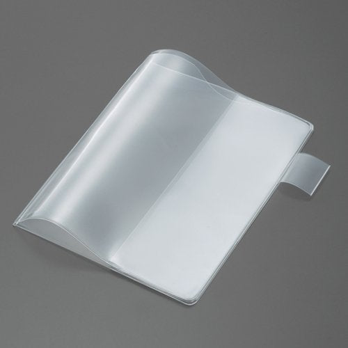 Kokuyo A6 Notebook Clear Cover with a Pen-Holder and a Front Pocket, Transparent Waterproof Plastic Sleeves, Japan Import (NO-BUC1T)