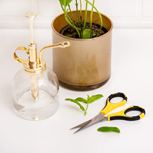 EK Tools Cutter Bee Precision Scissors, Small, Yellow and Black, Package Includes 1 Ergonomic Scissor and 1 Protective Safety Cover, For Cutting, Crafting, Paper, Herbs, and More