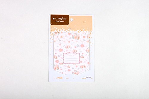 PocketMe-S 75 Flower Collection, Pocket Stickers, 3"x 3 3/4", 3 designs, 3 sheets/pad, 3 pads/pack