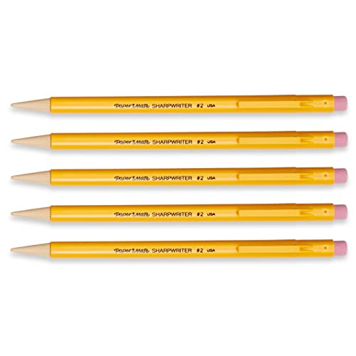 Papermate 3037631PP SharpWriter Mechanical Pencils, Twistable Tip, 0.7 Mm, Pack of 1 Blister, Total 5 Pencils