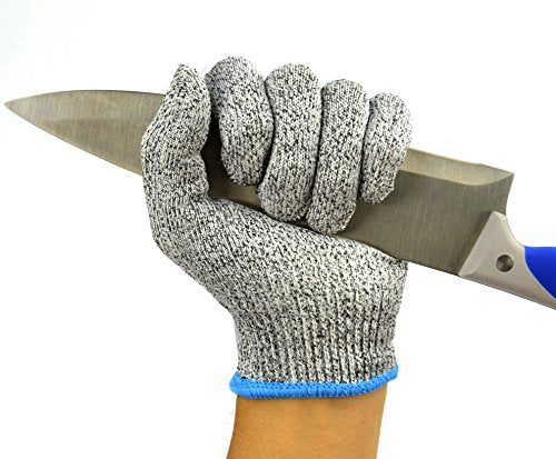 UncleHu Cut Resistant Gloves, Safety Kitchen Cuts Gloves Food Grade High Performance Level 5 Protection for Oyster Shucking, Fish Fillet Processing, Mandolin Slicing, Meat Cutting and Wood Carving