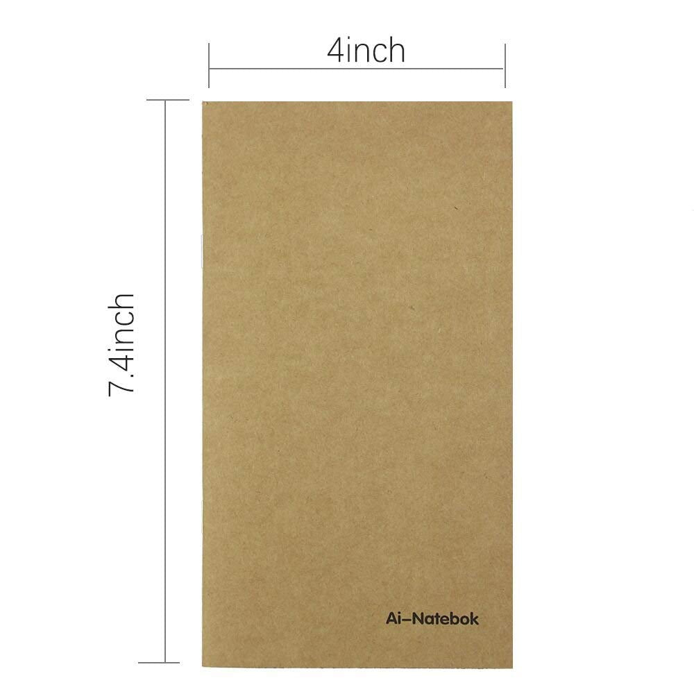 Dot Grid Notebook/Journal Inserts - Refill for Travelers Notebook by ai-natebok - 7.4 X 4 Inch - Set of 3-240 Pages