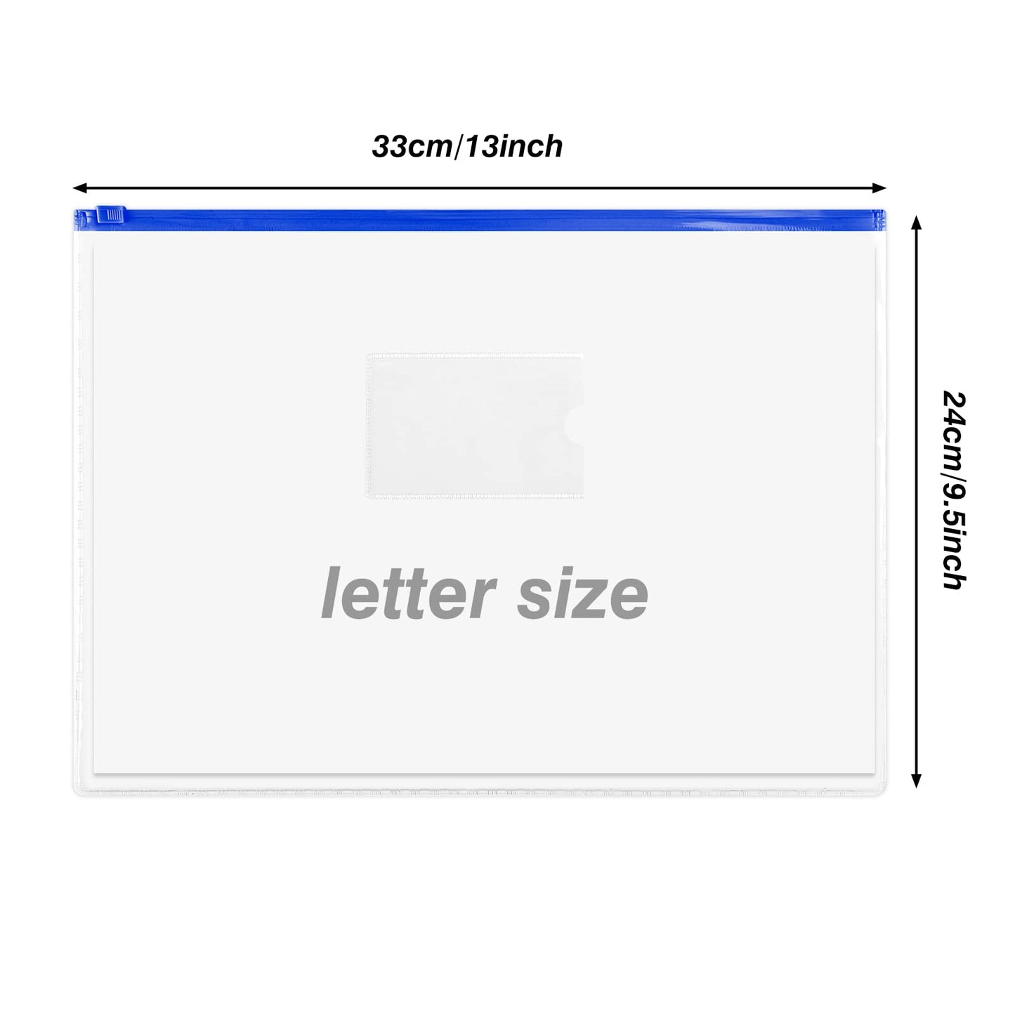 EOOUT 36pcs Plastic Envelopes Poly Zip Envelope Clear Zipper Pouches File Folders, A4, Letter Size, 11 Colors, for School and Office Supplies