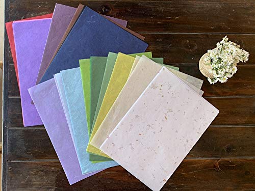 50 Sheets Mixed Colors A4 Thin Natural Fiber Mulberry Paper Sheets Art Tissue Washi Paper Design Craft Art Origami Suppliers Card Making