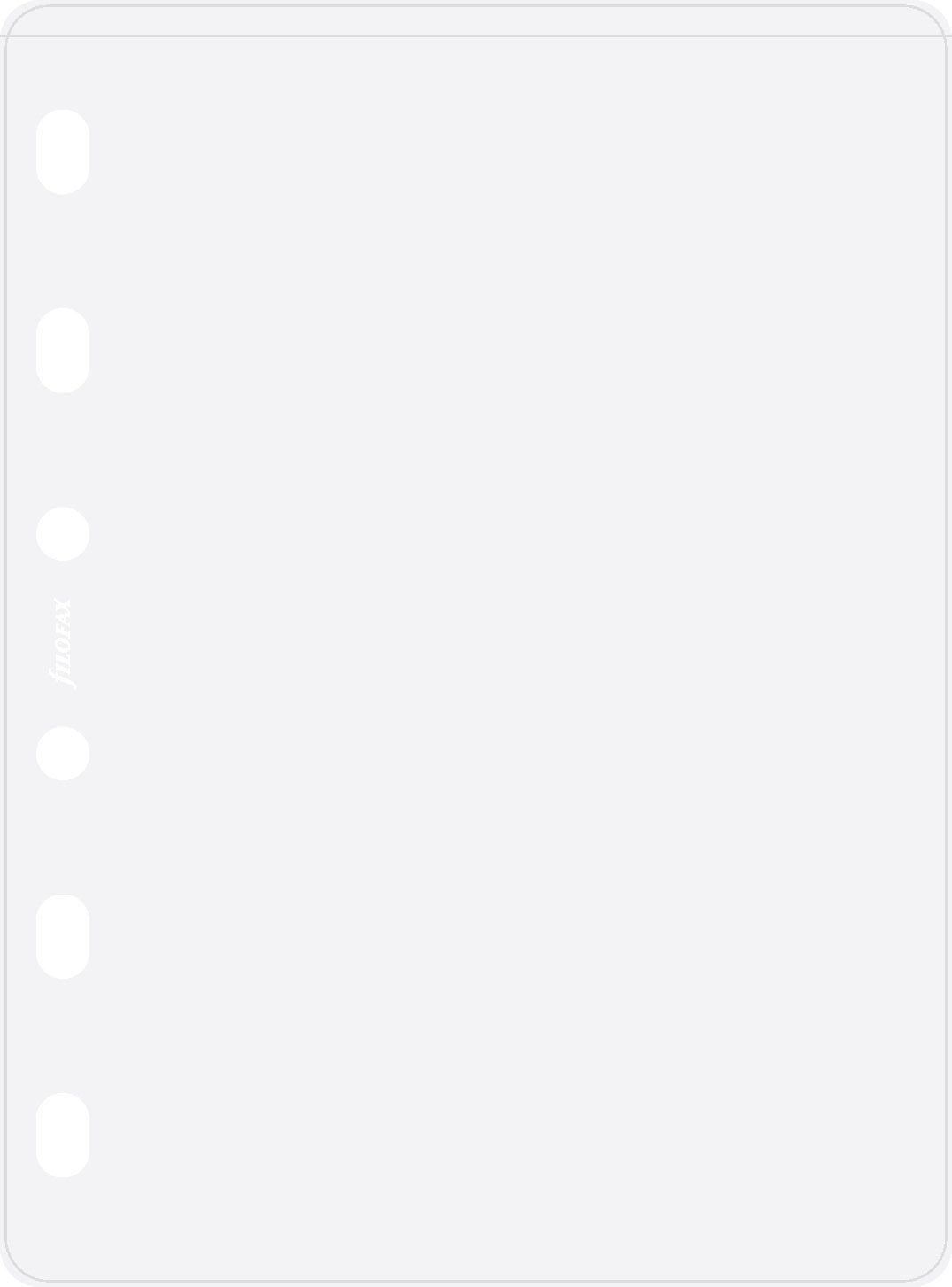 Filofax Pocket Size, Envelope, Top Opening, 4.75 x 3.25 inches (B213612) White
