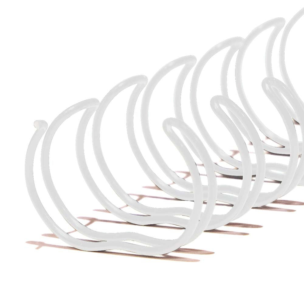 TruBind 20mm (3/4 in.) Double Loop Binding Spines | 11 in. Length for Letter Size or Smaller Projects | 2:1 Pitch | 160 Sheet Binding Capacity | White | 50 Pack