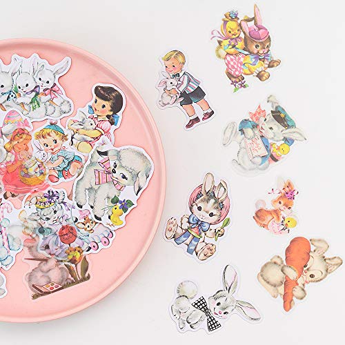 Alideco 80Pcs Vintage Vinyl Scrapbooking Stickers Packs, Funny Aesthetic Kawaii Stickers,Stickers for Adult, Stickers for Girls Journaling Assorted Phone Adult Stickers