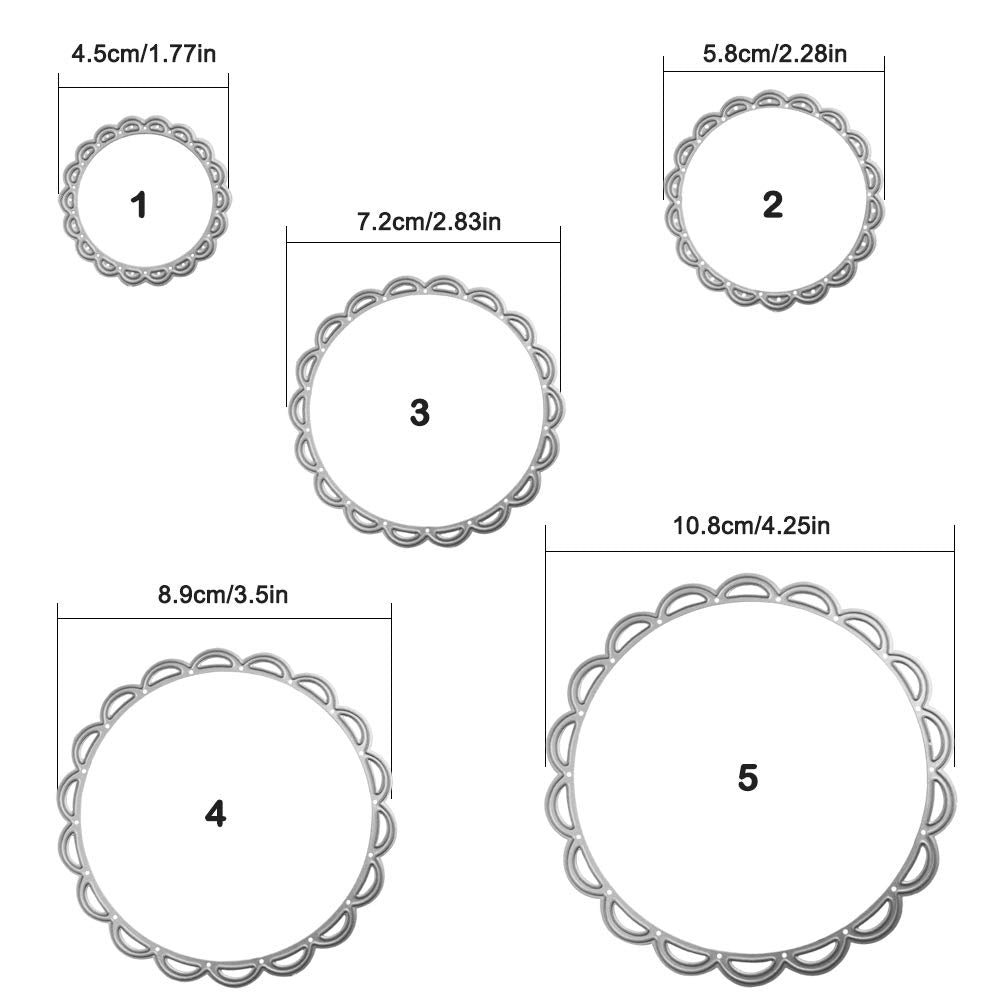 2 Packs Cutting Dies Stencil Metal Template Moulds, FineGood Embossing Tool for Card Making Scrapbooking DIY Album Paper