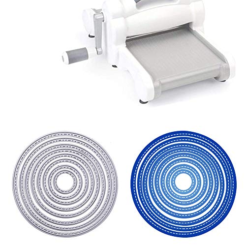 BENECREAT 9 Sets Cutting Dies Cut Metal Scrapbooking Stencils Nesting Die for Festival Chrismas Embossing Photo Album Cards Making - Round, Square, Octagon, Heart, Flower