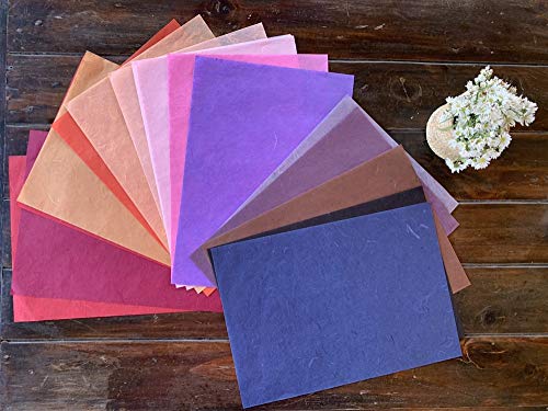 50 Sheets Mixed Colors A4 Thin Natural Fiber Mulberry Paper Sheets Art Tissue Washi Paper Design Craft Art Origami Suppliers Card Making