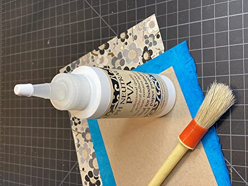 Books By Hand, PH Neutral PVA Adhesive, Acid-free, Water-Soluble, Dries Clear, Archival Quality PVA Formula, for Bookbinding, Book Repair, Framing, Collages, Paper Art and Crafts - 8 Ounce