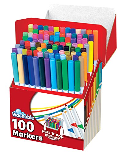 RoseArt SuperTip Washable Markers 100-Count Assorted Colors Packaging May Vary 3438VA-24