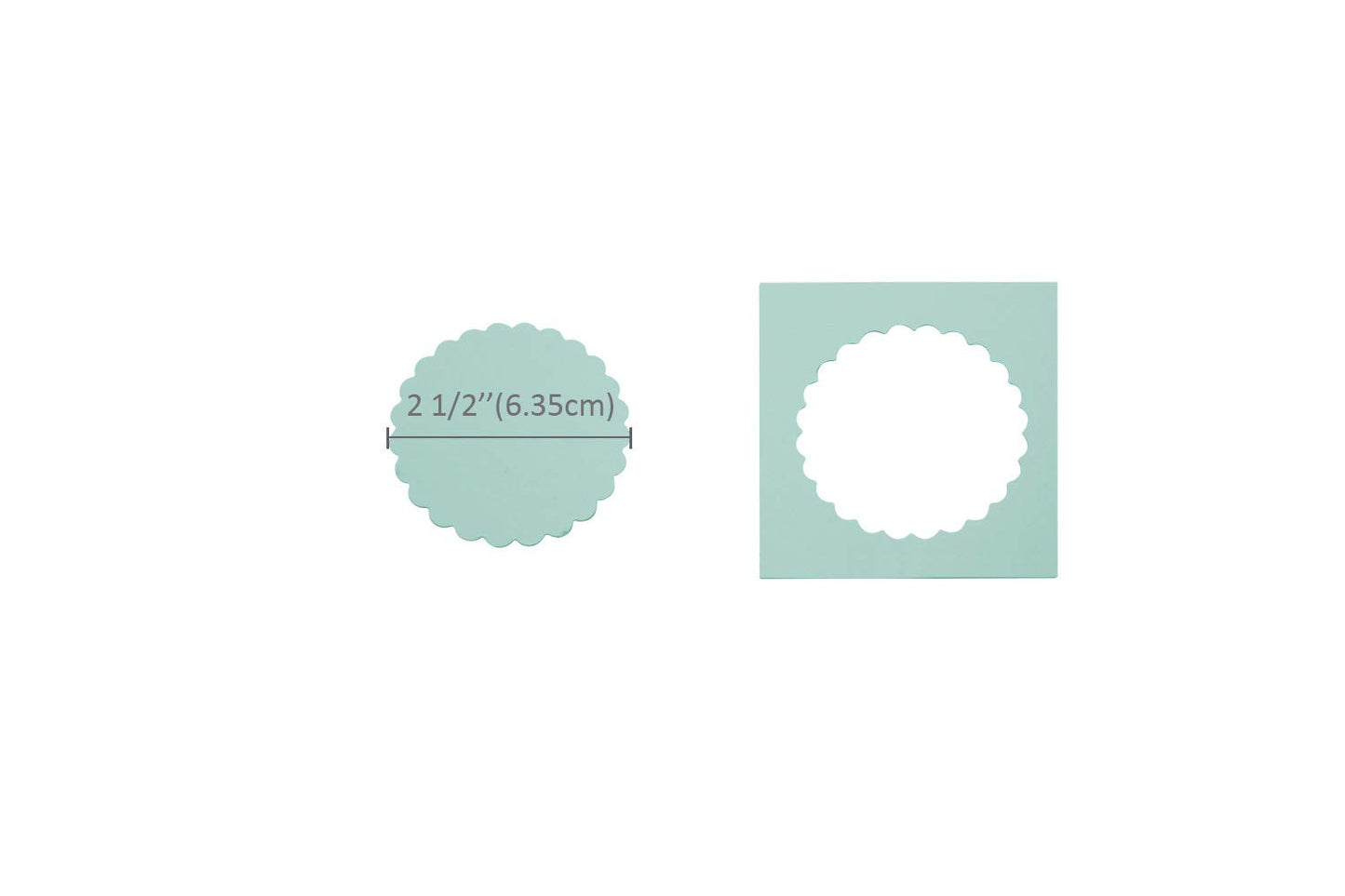 Bira 2.5 inch Scalloped Circle Lever Action Craft Punch for Paper Crafting Scrapbooking Cards Arts