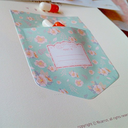 PocketMe-S 75 Flower Collection, Pocket Stickers, 3"x 3 3/4", 3 designs, 3 sheets/pad, 3 pads/pack