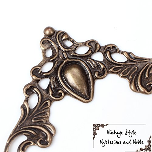 Furniture Decorative Edge Cover,EFORCAR Vintage Style Box Corner Guard Desk Edge Cover Decorative,Jewelry Case Box Kitchen Corner Protector Furniture Decor Triangle Carved - Pack of 60 Pcs (Bronze)