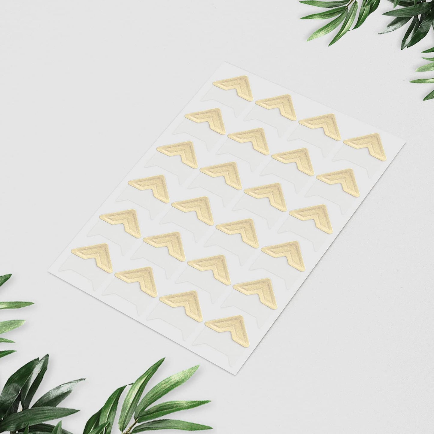 GOONAVI 10 Sheets 240 Pcs Shiny Gold Photo Corners Mounting Self Adhesive for DIY Photo Album Journal