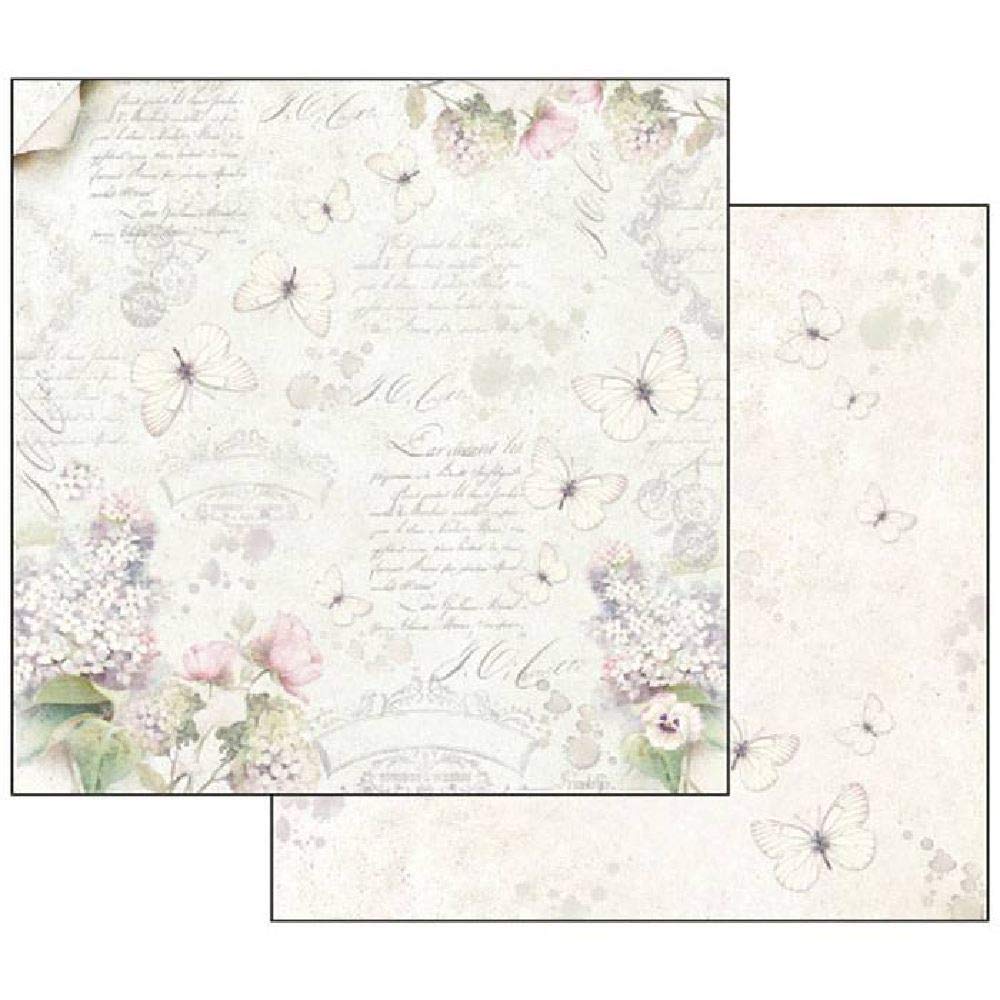Stamperia International KFT Pack 10 sheets double face - Lilac, Multicoloured, 30.5 x 30.5 (12" x 12")