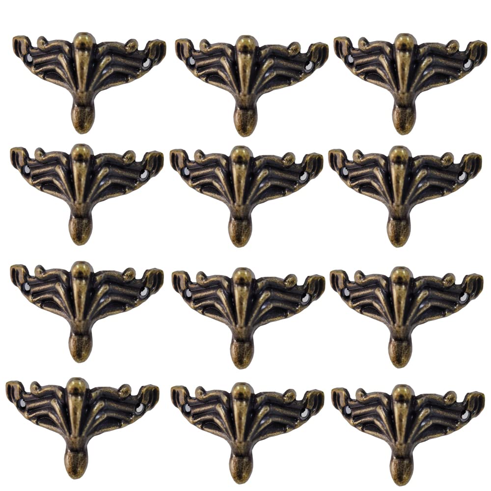 Retro Design Decorative Wood Case Legs,12 pcs JDecorative Feet Leg for Wooden Cases,Cabinets,Jewelry Boxes, Gift Boxes, Wine Boxes, Toolbox