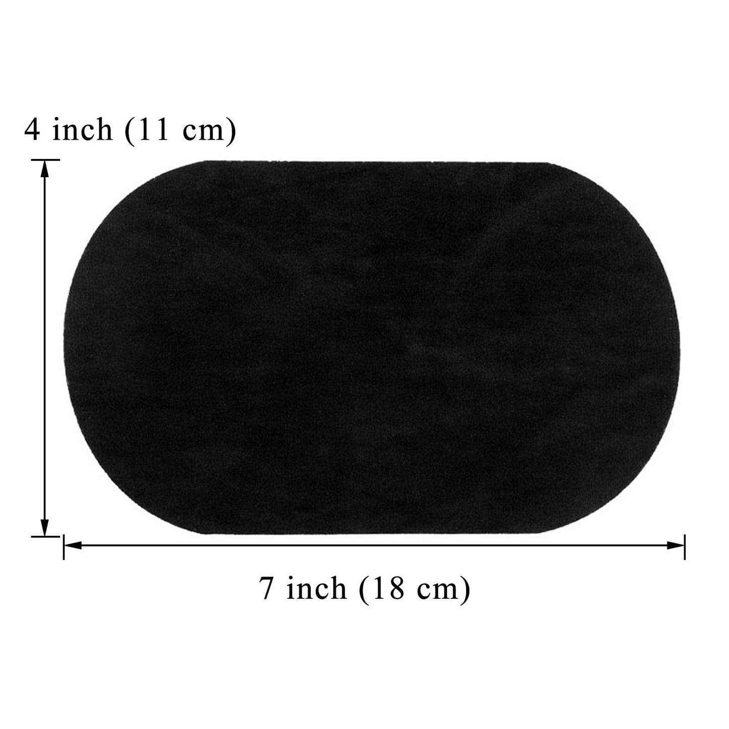 Beaulegan Repair Patches - 4 PCS Elbow Knee Iron-on Velvet Patches, Black