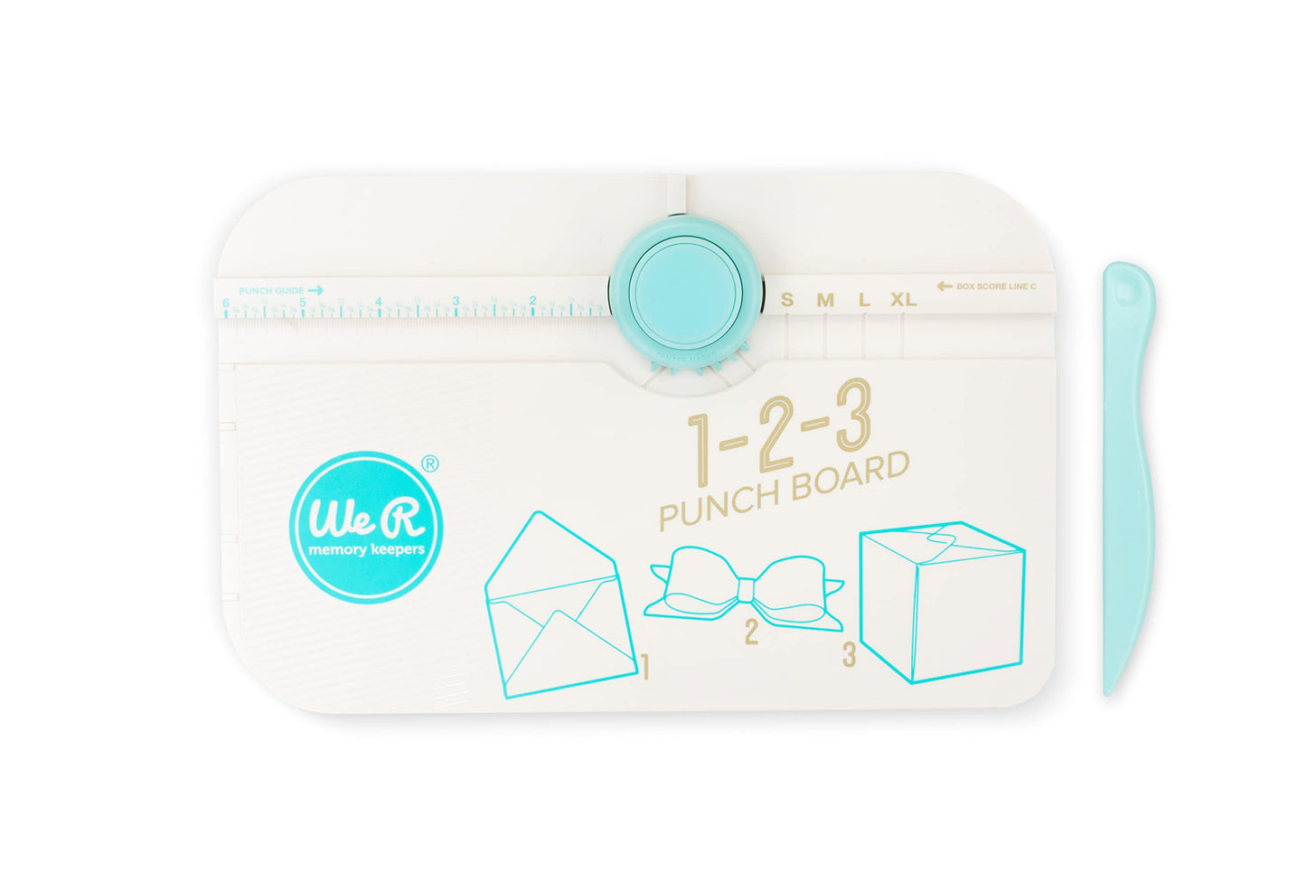 We R Memory Keepers 123 Punch Board, Create Custom Envelopes, Boxes, and Bows, All-in-on Punch Board, Use with Cardstock or Favorite Paper, Gift Boxes, Birthdays, Holidays, Wedding Showers, Parties