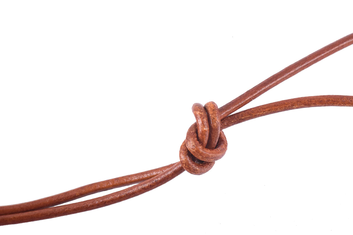 KONMAY 1 Skein 25 Yards 1.5mm Distressed Brown Soft Round Real Jewelry Leather Cord