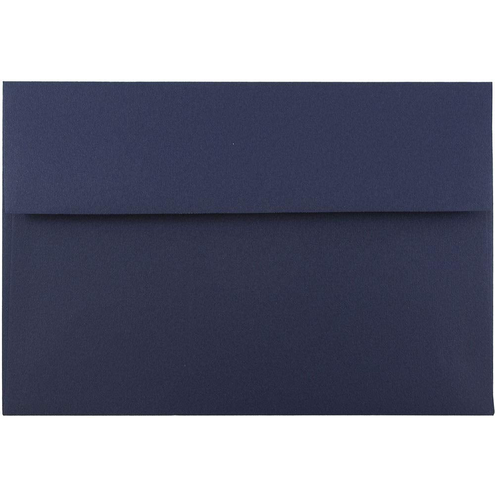 JAM PAPER A8 Premium Invitation Envelopes - 5 1/2 x 8 1/8 - Navy Blue - 100/Pack
