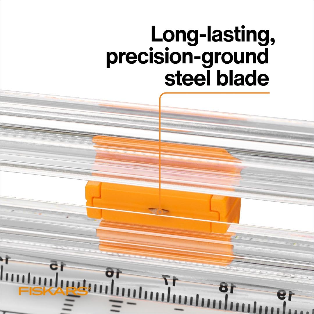 Fiskars TripleTrack Trimmer Replacement Blades - 2-Pack - High Profile Style I Blades for Cutting and Scoring - Arts and Crafts - Orange/Black