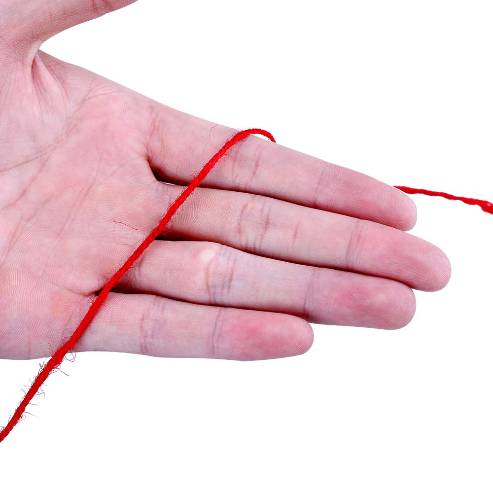 KINGLAKE 328 Feet Natural Jute Twine Best Arts Crafts Gift Twine Christmas Twine Durable Packing String,Red