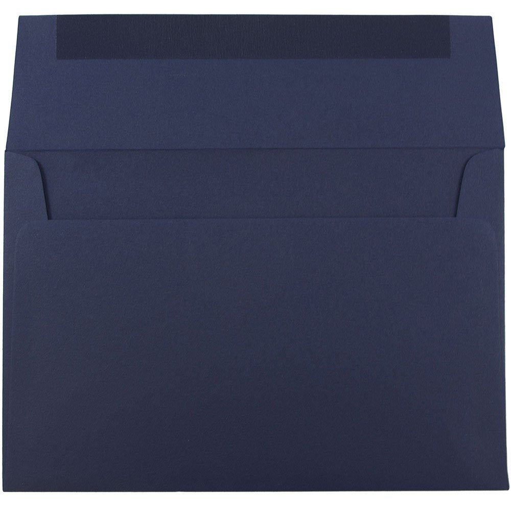 JAM PAPER A8 Premium Invitation Envelopes - 5 1/2 x 8 1/8 - Navy Blue - 100/Pack