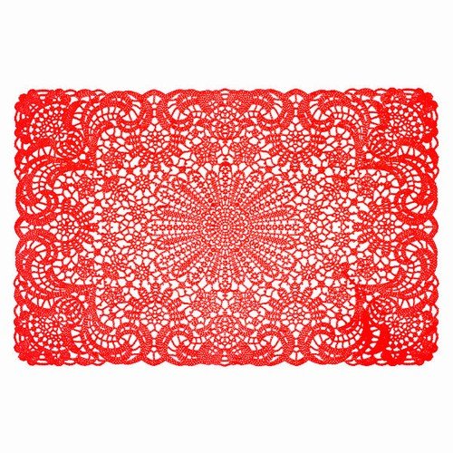 Set of 6 Vinyl PLACEMATS 18x12 L (Red)