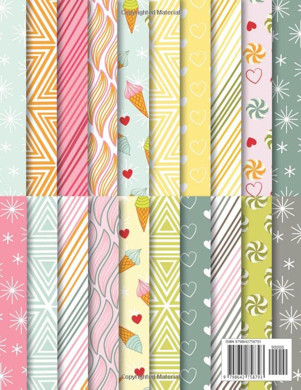 Scrapbook Paper Pad: 20 patterned double sided sheets. 8.5" x 11" (Decorative Craft Paper)