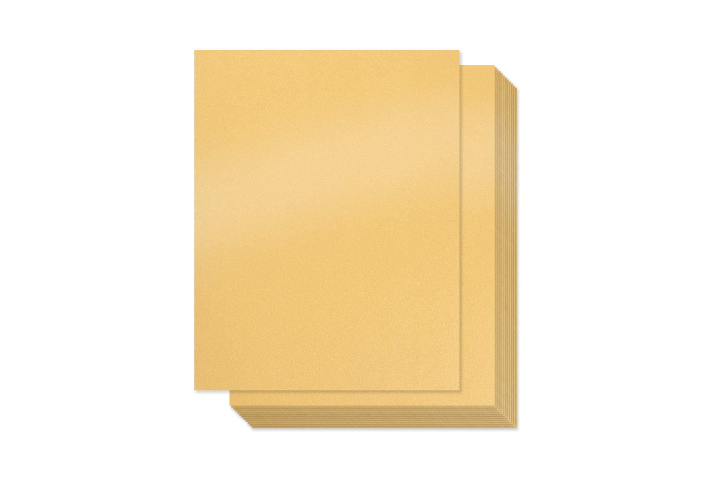 Gold Shimmer Paper - 100-Pack Metallic Cardstock Paper, 92 lb Cover, Double Sided, Printer Friendly - Perfect for Weddings, Birthdays, Craft Use, Letter Size Sheets, 8.5 x 11 Inches