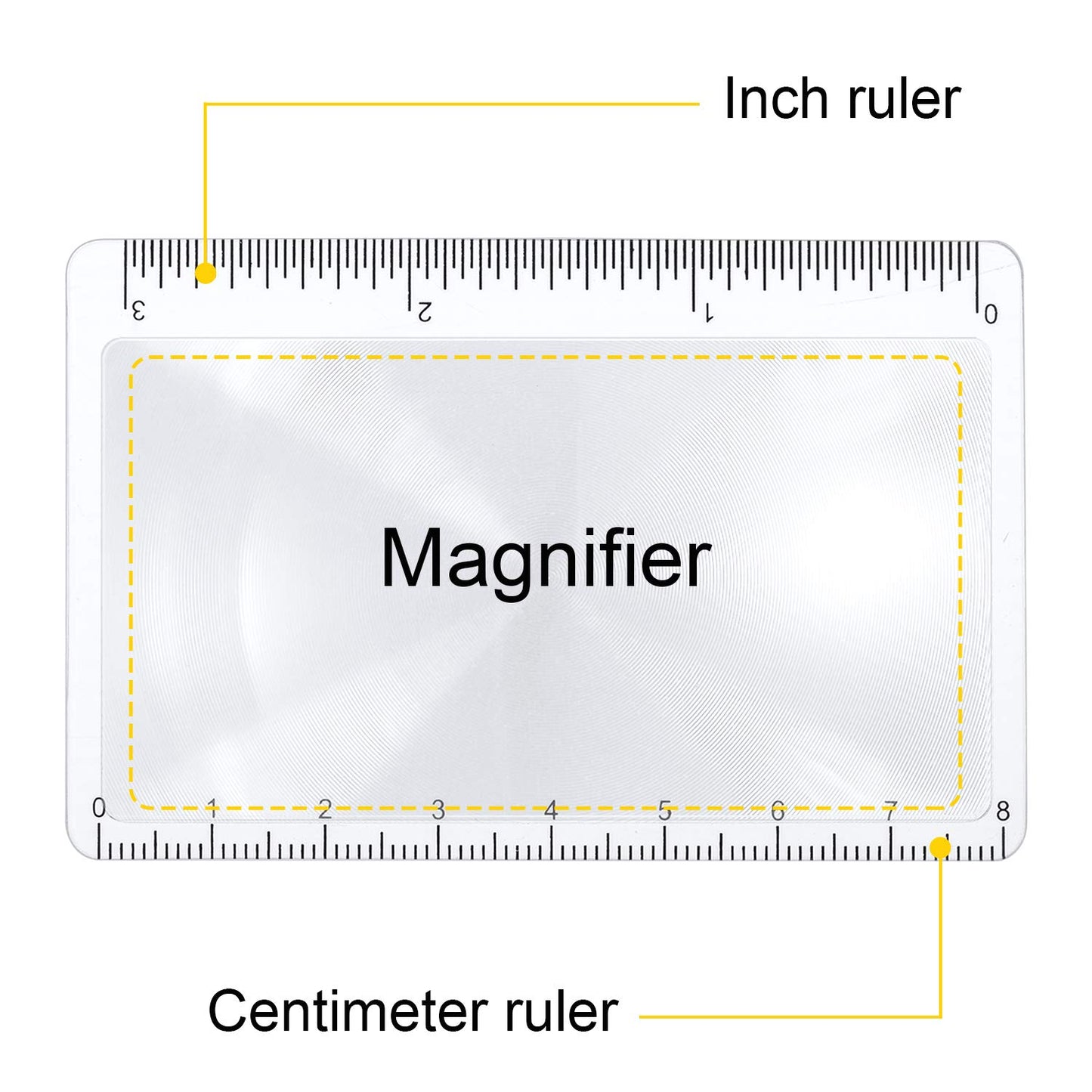 20 Pieces Fresnel Lens Credit Card Magnifier Pocket Plastic Ruler Starting Solar Fire Emergency Bushcraft Survival Compact Outdoor Leisure Classroom