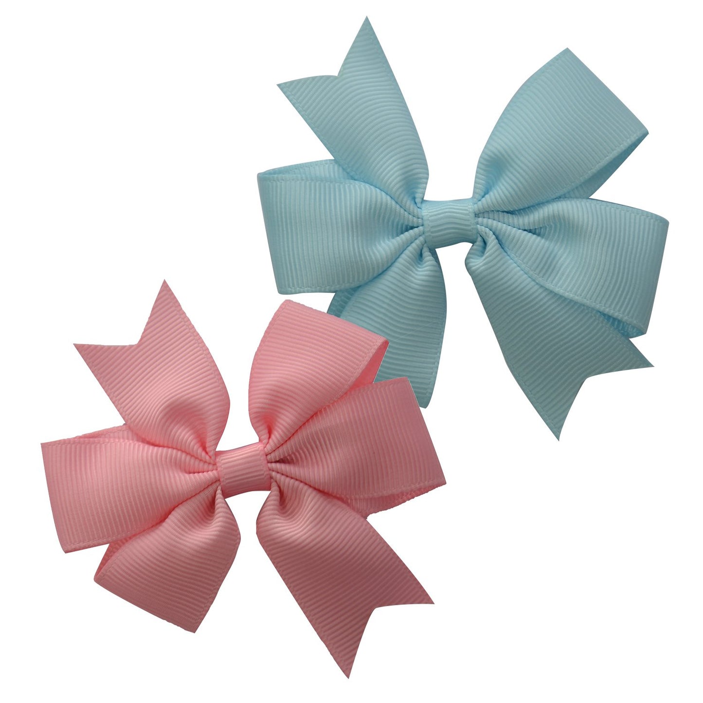 40pcs Toddler Girls Ribbon Bows for Hair (3 Inch Bow Bulk Pack) (40 colors pinwheel bows)