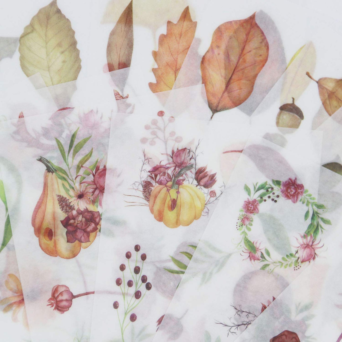 Planner Stickers Set (48 Sheets) Leaves Pumpkins Skulls Stickers Decorative Adhesive Sticker Collection for Scrapbooking, Diary, Album, Bullet Journals, Laptops, Cup, DIY Arts and Craft