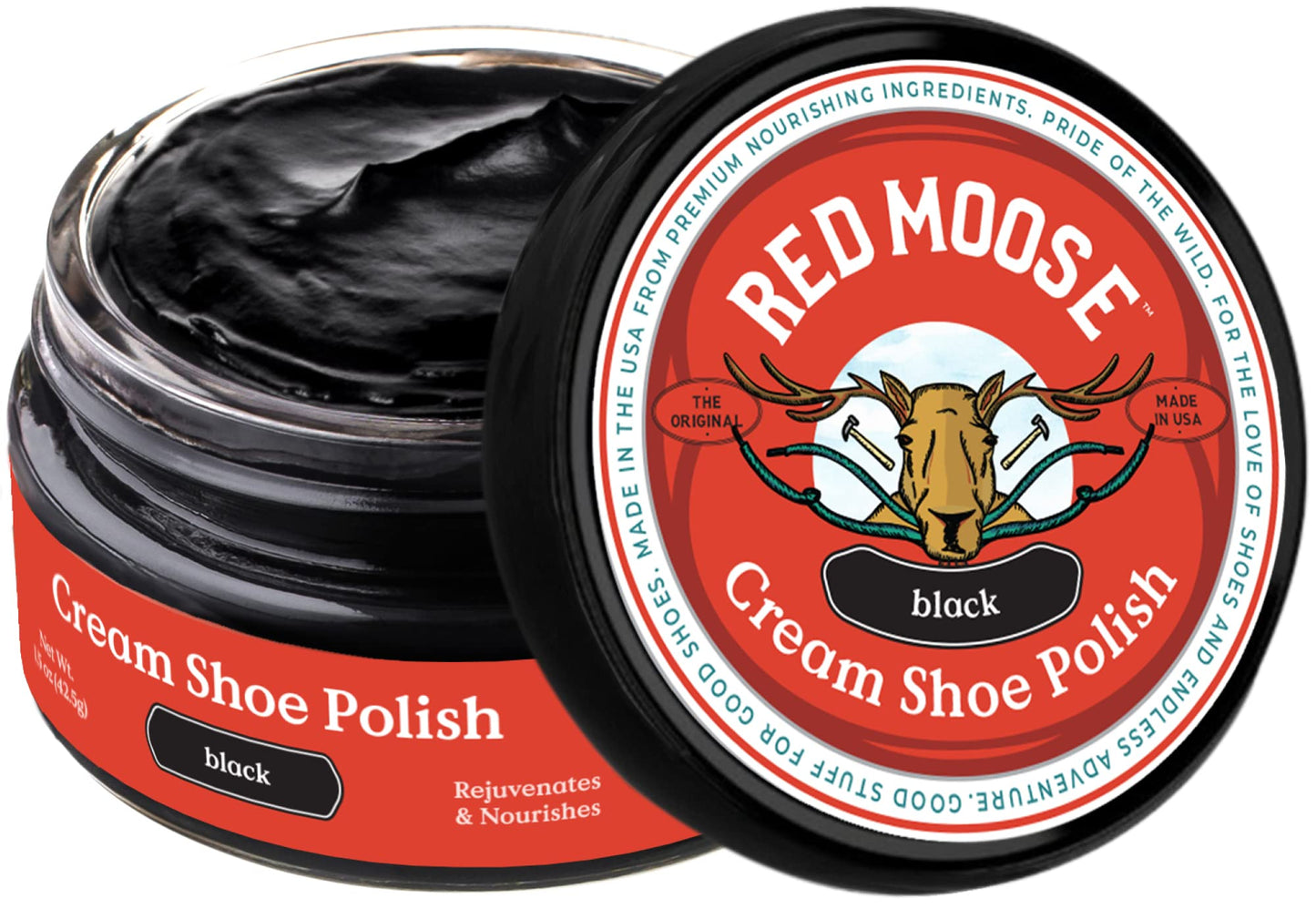 RED MOOSE Premium Boot and Shoe Cream Polish Neutral - Made in the USA
