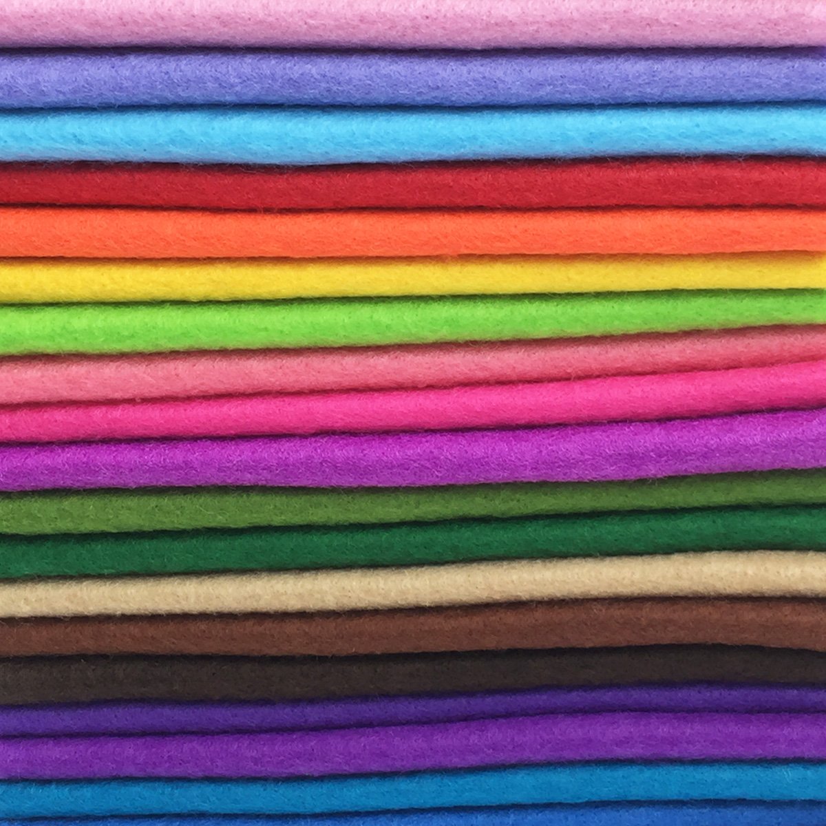 flic-flac 28pcs 12 x 8 inches (30cmx20cm) 1.4mm Thick Soft Felt Fabric Sheet Assorted Color Felt Pack DIY Craft Sewing Squares Nonwoven Patchwork