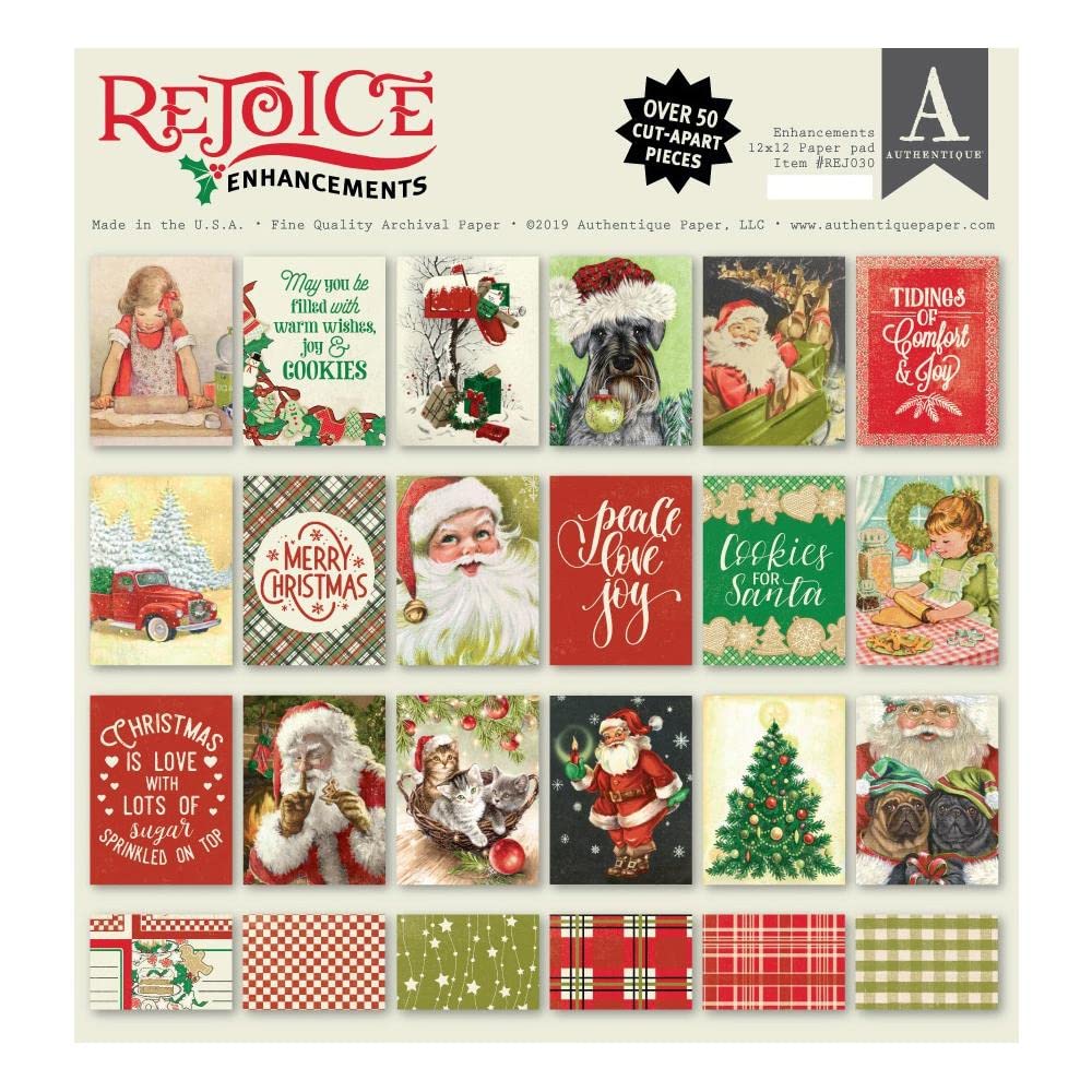 AUTHENTIQUE PAPER, LLC Paper PAD 12", us:one Size, Rejoice Enhancements