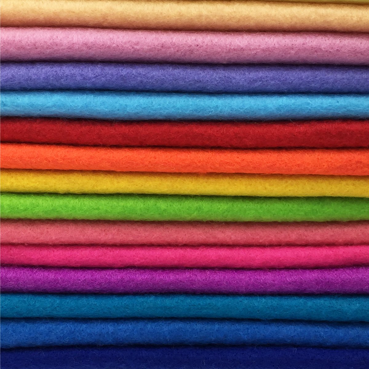 flic-flac 28pcs 12 x 8 inches (30cmx20cm) 1.4mm Thick Soft Felt Fabric Sheet Assorted Color Felt Pack DIY Craft Sewing Squares Nonwoven Patchwork
