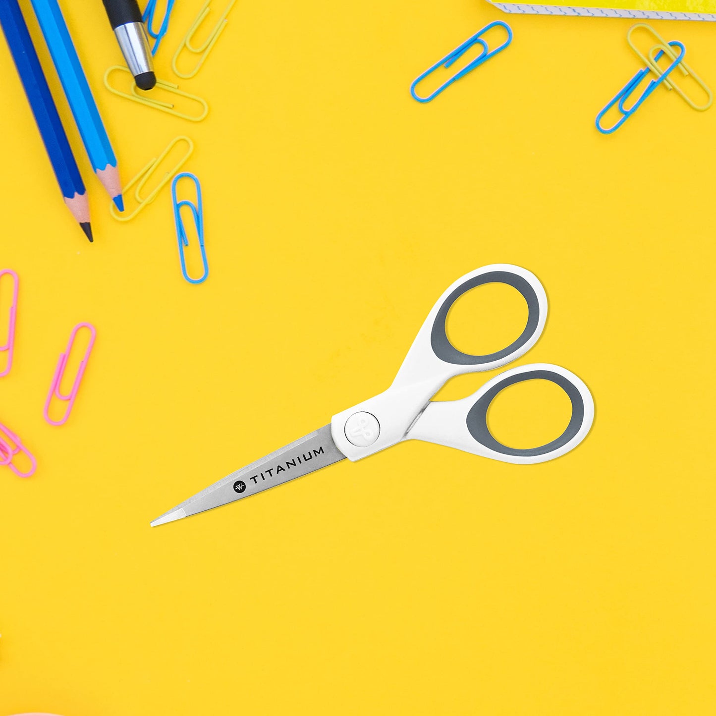 Westcott 5" Straight Titanium Bonded Craft Scissors with Micro Tip
