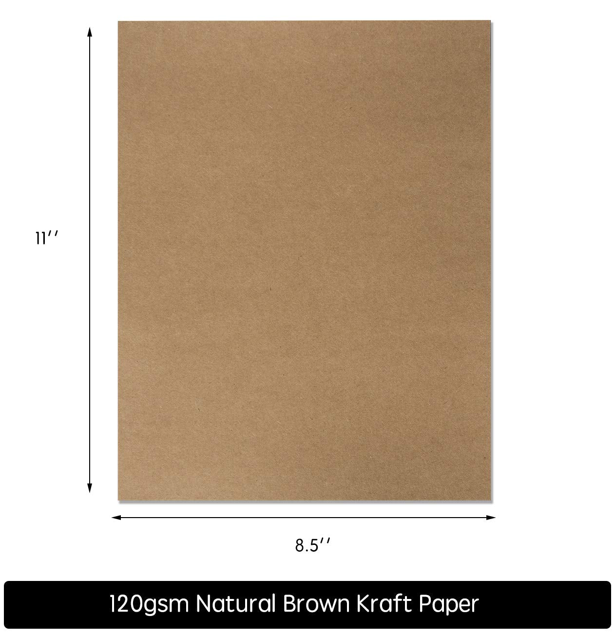120 Pack Kraft Paper - Brown Stationery Paper- Brown Craft Paper for Arts and Craft, Drawing, D.I.Y. Projects - Letter Size Kraft Paper - Laser & Inkjet Printer Compatible - 8.5 x 11 Inches