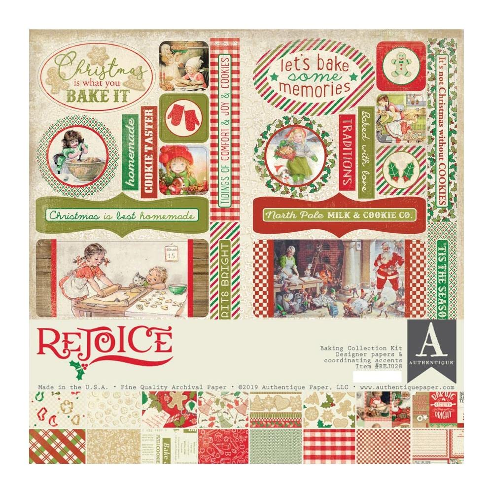 Authentique Collection Kit 12"X12"-Rejoice, Holiday Baking Theme