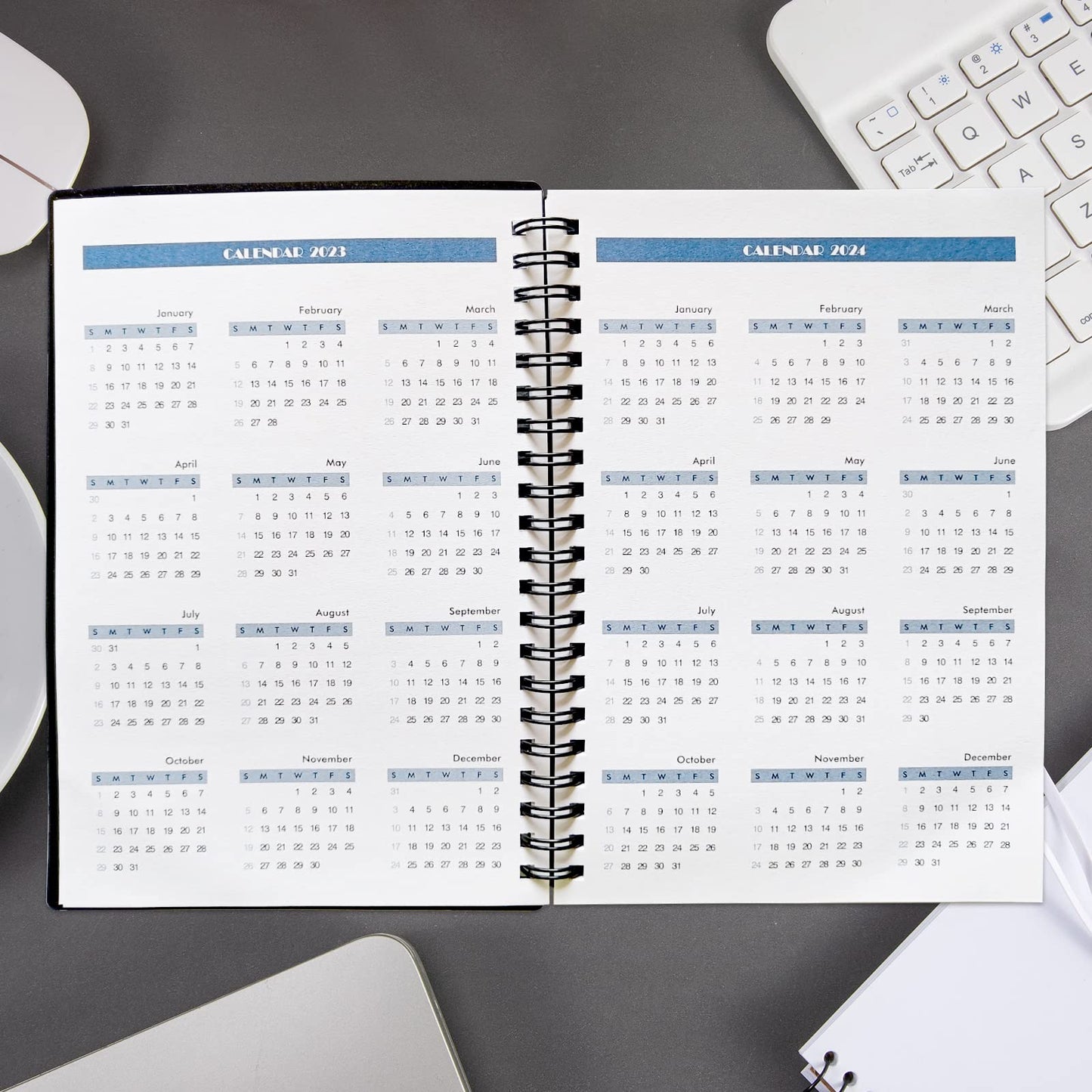 UtyTrees Planner 2024-2025 - Weekly Monthly Planner Daily 2024-2025 from January 2024 to June 2025, 18 Month Planner, 5.2" x 7.5", Thicker Paper, Black