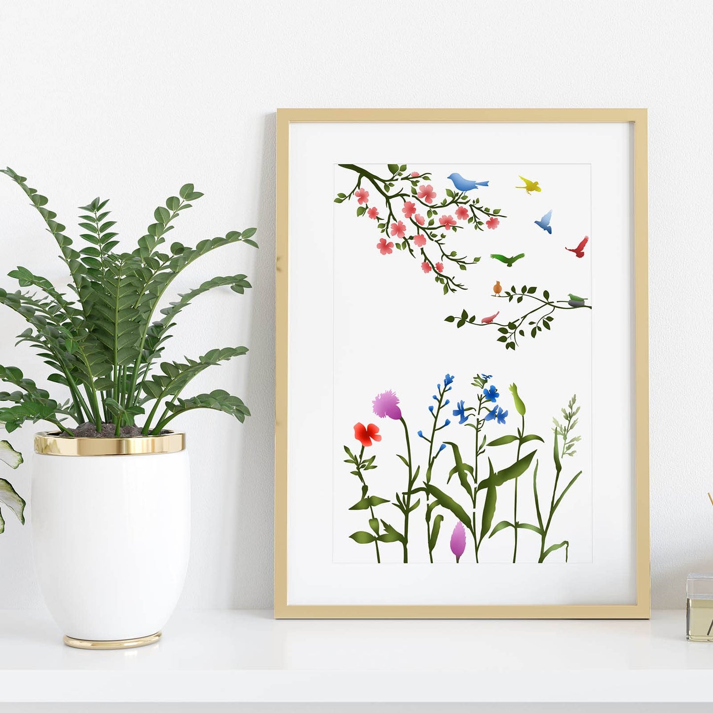 20 Pieces Wildflower Stencils for Painting Template Flower Stencils Wall Stencils Reusable Spring Stencils PET DIY Drawing Templates Stencils for Painting on Wood Wall Home Decor (Rectangular Style)
