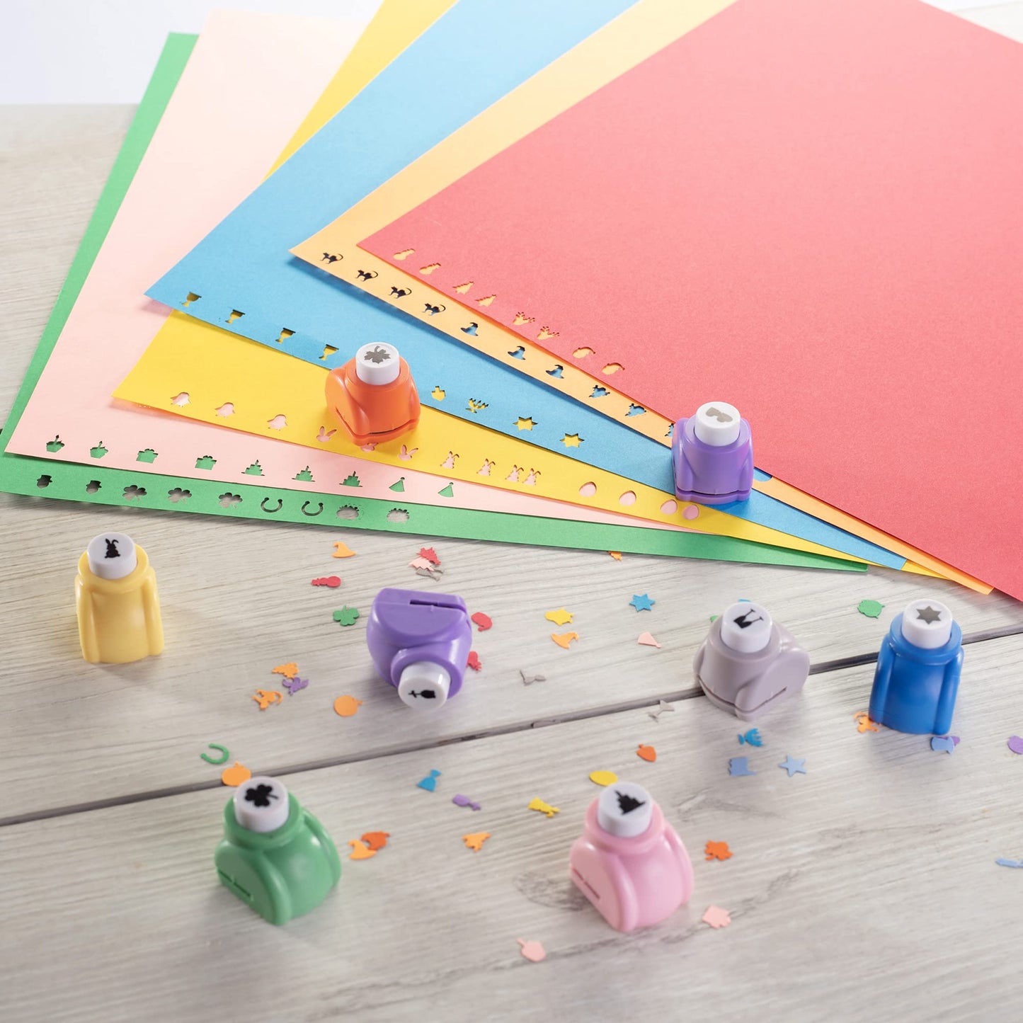 Every Occasion Year Round Scrapbook Paper Punchers-40 Unique Designs for Holiday-Easter, St. Patricks Day, Easter, DIY Craft Kit & Accessory, Mother's Day Card Confetti Invitation Making Kid Adult