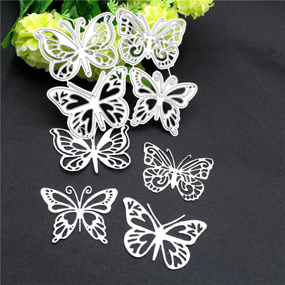 4Pcs Butterfly Animal Metal Cutting Dies for Card Making New, ZECNG Carbon Steel Butterfly Die Cuts Stencils Tool for Paper Crafting/Scrapbooking/Embossing/Photo Album Decor/DIY Craft/Gift