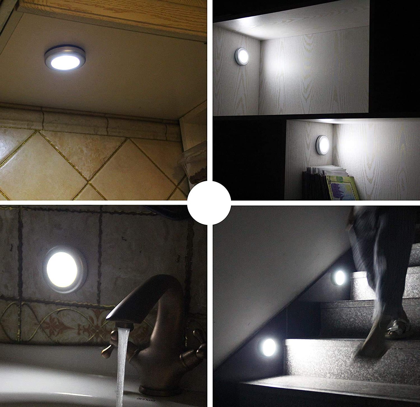GAGAYA Battery Operated Motion Sensor Light Indoor, LED Closet Lights, Battery Night Light Wireless, Stick on Wall Lamps for Pantry, Cabinet, Wardrobe, Kitchen, Stairs, Steps, Hallway
