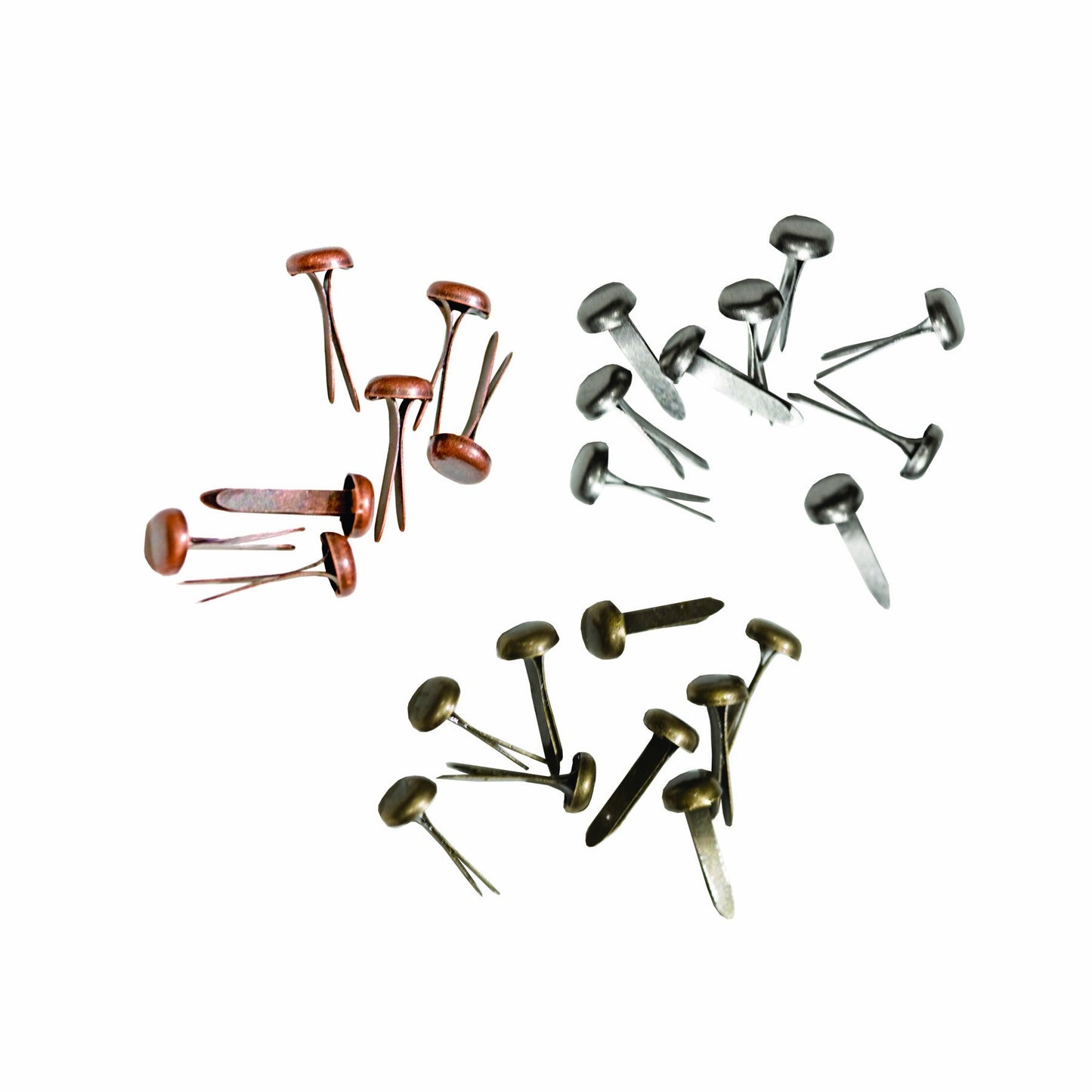 Tim Holtz Idea-ology Metal Long Fasteners, 99 per Pack, 7/16 Inches, Antique Finishes, TH92703